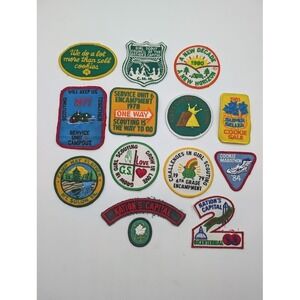 Vintage Girl Scout Patches 70s 80s Cookie Service Encampment Nations Capital EUC